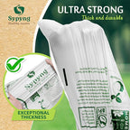 Compostable Trash Bags 6-8 Gallon (50-Pack) – Heavy Duty, 1.1 Mil Thick, 100% Biodegradable Kitchen Waste Bags for Medium Bins | ASTM D6400, BPI & OK Compost HOME Certified, Eco-Friendly & Recyclable