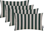 RSH DECOR: Sunbrella Lumbar Throw Pillows Set of 4 | 20" x 12" | Water and Fade-Resistant Performance Fabric | Outdoor Pillow Covers with Down-Alternative Inserts | Mason Forest Green