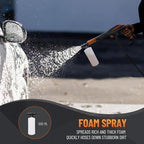 Pressure Washer 5000PSIIMAX Touch Screen Adjustable Pressure with Anti-Tipping Technolog, Spray Handle Smart Control, 5-Nozzle Set, for Cars//Home/Patios, Orange