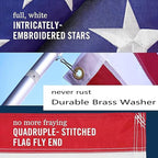 Heavy Duty American Flag 2x3, Small American Flags Outside, With Embroidered Stars, Sewn Stripes, Brass Grommets, Tearproof 420D Nylon Material, All Weather Flag– Unmatched Durability in Any Weather.