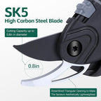 Bypass Secateurs Hand Gardening Pruners Lightweight Garden Pruning Scissors with SK-5 High Carbon Steel Blades and Safety Lock Rust Resistant Gift-Packaged