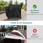 SunPatio Outdoor Waterproof Pellet Grill Cover Compatible with Traeger 34 Series Wood Pellet Grill and Smoker, Texas and More Full Length BBQ Barbecue Cover, All Weather Protection, Black
