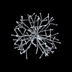 Alpine Corporation 16"H Indoor Holiday 3D Snowflake Hanging Ornament with LED Lights, White , Christmas Decoration