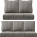 Luxury 24x24x6 Inch Kitty Outdoor Cushions for 5 Peice Patio Furniture Set - Set of 5 Water-Resistant Pillow for Dining Rocking Swivel Chairs Loveseat Couch Sectional Sofa - Grey