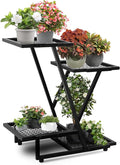 4Tier plant stand，outdoor plant stands for patio，Planter Display ShelvingIndoor Outdoor，Multiple Flower Pot Holder， suitable for garden corners, balconies, and living rooms