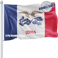 Iowa Flag 3x5 FT Sturdy for Outside, Heavy Duty 3Ply Polyester Iowa State Flags Outdoor, Double Sided Long Lasting IA State Flag Brass Grommets