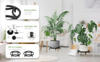 Zhongma 2 Pack 11.8" Sturdy Potted Plant Stand Flower Pot Holder Heavy Duty Construction, Low Plant Stand for Home Indoor and Outdoor, Sturdy plant riser and saucer without Installation Required