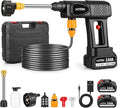 Portable Cordless Pressure Washer, 600 PSI 21V 2x3.0Ah Rechargeable Batteries Powered Pressure Washer, 6-in-1 Nozzle with Jet Nozzles for Car Floor Wall Fence Cleaning Pet Cleaning