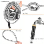 Garden Hose 100FT, Stainless Steel Water Hose with Nozzle, Flexible, Lightweight, Puncture Proof, Never Kink & Tangle, Heavy Duty Garden Hose for Yard and Outdoor