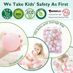 TRENDPLAY Plastic Balls for Ball Pits 2.2 Inch, Pack of 50 100 200 500 Hollow Balls, Perfect for Toddler Baby Pools,Party,Festival Decoration