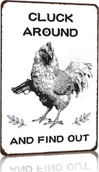 Funny Chicken Gifts Chicken Tin Sign for Home Farm Chicken Coop Farmhouse Kicthen Garden Decor 8 X 12 Inch (3220)