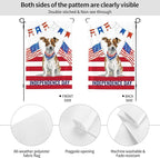 Independence Day Dog Garden Flag Vertical Double Sided Outdoor Yard Flags 12.5x18 Inch Burlap Banners Vertical Double Sided for Outdoor Decor Lawn