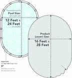 Winter Swimming Pool Cover for 12 ft x 24 ft Aboveground Oval Pool Size, Secure Choice Series, Solid Material, Color - Cobalt Blue, Pool Cover Choice 271224-4CHOICE