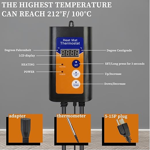 2000W Titanium Fully Submersible Portable Electric Inflatable Pool & Hot Tub Immersion Water Heater with GFCI, Temperature Control for Baptistry,Swimming Pool and Above Ground Pool
