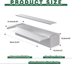 Waterfall Pool Fountain LONGRUNNEW 304 Stainless Steel 23.6" Rectangular Waterfall Spillway, Water Fall Fountain with Pipe Connector for Garden Outdoor, Swimming Pools, Fountains, Pond and Spa