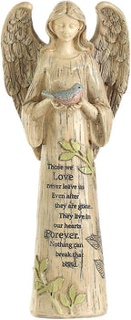 Angel Figurine Garden Angel Statues with Bird Statuary Decoration for Home, Yard & Patio