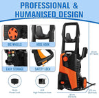 Pressure Washer Power Washer with 25FT Hose,4500PSIIMAX, 4 Quick Connect Nozzle, 500ml Foam Bottle for Car Patio Drive Home Outdoor Cleaning