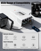 4000W Power Inverter 12V to 110V/120V, Solar Inverter Remote for RV Camping Off-Grid Solar Inverter Systems