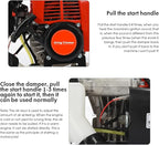 2024 New Gas Weed Wacker, 52cc 2-Stroke 5 in 1 Multi-Functional Lawn Mower Hedge Trimmer Pruners Gas Powered Brush Cutter, Weed Eater for Grass and Bush Shipping from US (Red 2)