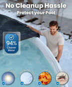 18 Foot Round Winter Pool Cover with Strong-Hold System | Triple-Layer 18 Ft Pool Covers for Above Ground Pools | 2-in-1 Swimming Pool Cover for Winter & Summer | Cold & UV Resistant 18Ft Poolcover