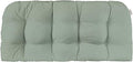 RSH DECOR Sunbrella Tufted Wicker Loveseat Cushion | 44” x 22" | Water and Fade-Resistant Performance Fabric | Outdoor Settee Cushion for Patio Furniture | Made in USA (Cast Mist Green)