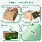 ECOLipak 13 Gallon Compostable Trash Garbage Bags, 100 Count (2 Rolls) Biodegradable Heavy Duty Bathroom Kitchen Trash Bags for Home/Office, US BPI ASTM D6400 and OK Compost Home Certified
