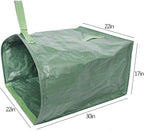 UNISTRENGH 2-Pack Set 106 Gallons Reusable Garden Bag with Reinforced Handles Heavy Duty Gardening Bags Lawn Pool Garden Leaf Waste Bag (Green-Double)