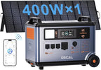 OSCAL Promax6000 Solar Generator with 1x400W Solar Panel,6000W(Peak 7200w),120V/240V Dual Voltage Portable Power Station,3600WH Lifepo4 Battery 14 Outlets,2200W 1.96H Fast Charge,for Home Backup,RV.