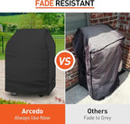 Arcedo Small Grill Cover for Outdoor Grill 32 Inch, Heavy Duty Waterproof 2 Burner Gas BBQ Cover Compatible with Weber Spirit Charbroil Nexgrill with Collapsed Side Tables