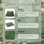 Reusable Yard Waste Bags, Leaf Bags with Handles 600D Oxford Cloth Leaf Collector Foldable Waste Container Lawn Leaf Pick Up Tools Portable, 45.27x22.75 (inch)