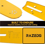 RazEdg18 Inch Chainsaw Bar and Chain Combo, .325" Pitch, 050" Gauge, 72 Drive Links Fits Husqvarna 435, 440, 545, 345, 350, 51, 55 RANCHER, and 550XP (1 Bar + 3 Chains)