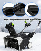 Single Stage Snow Blower Protective Slide Skid Shoes Kit Compatible with Ego 21" SNT2112 SNT2114 SNT2110 SNT2100 SNT2101 SNT2102 SNT2102 with 8 Mounting Screws, Black