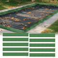 10pcs Inground Pool Cover Weights Sand Bags - 4ft No-Leaking & Weather-Resistant Silicone-Coated Canvas Tubes for Swimming Pools Close