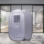 Smartmak Portable Sauna Tent, Foldable One Person Full Body Spa for Detox Therapy Without Steamer - Grey