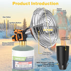 Golf Cart Heater,9,200BTU Portable Propane Heater with Self Ignitor,with Golf Cart Cup Holder for EZGO Yamaha Club Car,Most Golf Cart(Fuel Cylinder not included)