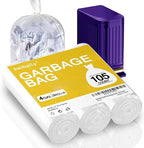 Small Trash Bags 4 Gallon Garbage Bags Bathroom Kitchen Office Clear Waste Basket Liners for Cat Litter, Paper Shredder Bags, 10L, 105 Count