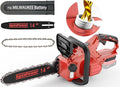 14 Inch Brushless Electric Chainsaw Cordless for Milwaukee M18 Battery, Power Chain Saws with Auto Oiler, Low Kickback, Battery Powered Chainsaw for Tree Trimming, Storm Clean-Up, Wood Cutting Pruning