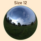 Lulu Decor, Size 12 Titanium Stainless Steel Gazing Mirror Ball, Smooth Reflective Shiny Garden Decoration Globe