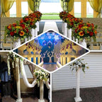 Efavormart 4 Pillars/Set Venetian Roman Wedding Columns Holds Flower Plates 41" Tall(Height Adjustable)