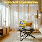 10 Inch Gazing Balls for Garden, Hand Blown Indoor Outdoor Glass Garden Globes Balls for Outside Festive Yard Lawn Ornaments Decoration (Yellow)