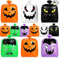 Qilery 24 Pcs Halloween Leaf Lawn Bags Plastic Pumpkin Trash Bags for Leaves with Twist Ties for Halloween Yard Garden Outdoor Party Favors Decorations
