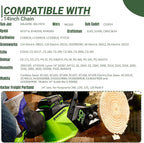 4-Pack 14 Inch Chainsaw Chain,3/8" LP Pitch .050" Gauge 52 Drive Links Compatible with Husqvarna 120,Echo CS-310,Ryobi RY3714 Craftsman,Greenworks,Earthwise,Makita,Poulan,Husqvarna Chainsaws