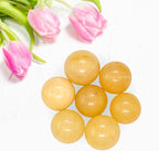 Amazing Gemstone Yellow Aventurine Crystal Ball - 1 Inches Crystal Sphere Meditation Balls for Witchcraft and Decorative Balls - Crystals and Healing Stones Beginners Gift (Pack of 1)