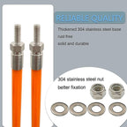 Snow Plow Blade Markers Guides Kit Orange 24''Steel Wire Structure 304 Stainless Steel Vertical Stud Mount Joint Never Break Never Rust High Visibility Fit for Boss Western plows and More
