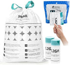 OKKEAI 1.2 Gallon Mini Drawstring Trash Bags, Small Bathroom Garbage Bags 5L – Leak-Proof Tear-Resistant Wastebasket Liners for Bathroom, Office 70 Count