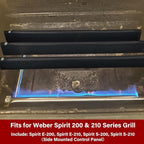 GasSaf 21.5 Flavorizer Bar, 27 Grill Burner for Weber Spirit 200, E-210, S-200, S-210, E-210NG (Side Control), Spirit 500, Genesis Silver A, Grill Insert Replacement Parts for Weber 7534 7535 7507