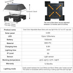 INDARUN 4x4 Solar Post Cap Lights Outdoor Waterproof, Fence Deck Post Solar Lights for 4x4 5x5 6x6 Wooden Posts/4x4 Vinyl Posts, 120Lumen Cool/Warm White, for Porch, Patio, Backyard, Stair(2 Pack)