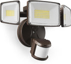 Onforu 75W LED Motion Sensor Outdoor Lights, Dusk to Dawn Flood Light Outdoor Motion Sensor, Hardwired Security Lights Floodlights Outside 7500LM 6500K Daylight IP65 Waterproof (Brown)