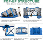 COBIZI 12x12 pop up Gazebo on Clearance Screen Canopy Tent, Camping Outdoor Screened Gazebo with Sidewalls, Portable Hub Tent with Carrying Bag and Ground Stakes, Blue