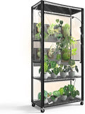 Bstrip Indoor Greenhouse Cabinet with Pegboard, Indoor Greenhouse with 4 Pack 96W Full Spectrum Grow Light for Indoor Plant, Foliage Plants, 29.5"x13.8"x59"